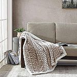 Eddie Bauer 60x50 Reversible Sherpa Fleece Throw Blanket from $11