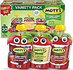 20 Count Mott's No Sugar Added Applesauce Variety Pack, 3.2 Oz $8