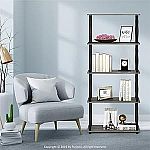Furinno Turn-N-Tube 5-Tier Multipurpose Shelf Display Rack with Classic Tubes $18.50