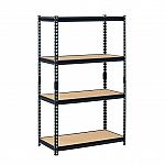 Edsal Adjustable 4 Shelf 36W x 18D x 60H Steel Shelving Unit $38.50