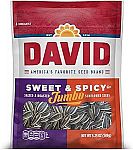5.25 Oz DAVID Seeds Roasted and Salted Sweet and Spicy Jumbo Sunflower Seeds $1.69 and more