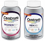 200 ct Centrum Silver Multivitamin for 50 Plus $9.50 and more