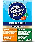 24-Count Alka-Seltzer Plus Power Max Cold and Flu Medicine, Day+Night, - Maximum Strength $6