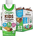 12-pack Orgain Organic Kids Nutritional Protein Shake, Chocolate (8.25 fl oz) $10.64