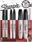 6-Count Sharpie Permanent Markers Variety Pack $3.85