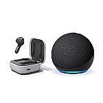Echo Dot (5th Gen, Charcoal) with Echo Buds (2023 Release) $45