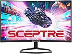 Sceptre 27” Curved Gaming Monitor (C275B-FWT240) $127.97