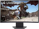 LG 27GS60QC-B Ultragear 27" QHD 1ms Curved Gaming Monitor $141.55