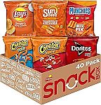 40 Count Frito Lay, Cheesy Mix 6 Flavor Variety Pack $14