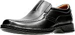 Clarks Mens Escalade Step Black Leather Casual Shoes $40