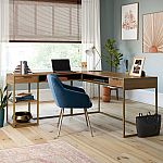 Sauder International Lux Modern 65" L-Shaped Desk $70.88