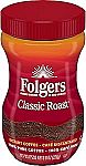 8-Oz Folgers Classic Roast Instant Coffee $4