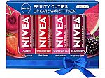 4-pack NIVEA Lip Care, Fruity Tinted Lip Balm Set $5.80