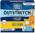 32 lbs Fresh Step Outstretch Advanced Long Lasting Clumping Litter $14.50
