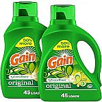 2-Count 65-Oz Gain Laundry Detergent Liquid Soap Plus Aroma Boost $11