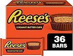 36-Ct 1.5-Oz REESE'S Milk Chocolate Peanut Butter Cups $14.42