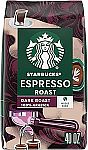 40-Oz Starbucks Whole Bean Dark Roast Coffee $11