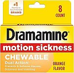 8-Count Dramamine Dramamine Chewable $2.36 and more