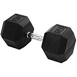 60 lbs BalanceFrom Rubber Encased Hex Dumbbells $54