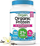 2-Lb Orgain Organic Vegan Protein Powder (Vanilla Bea) $18 and more