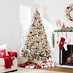 Walmart Holiday Decor Sale: 6' Pre-Lit Christmas Tree w/ Snow Flocked Branches $90 and more