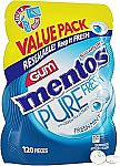 120 Count Mentos Pure Fresh Sugar-Free Chewing Gum with Xylitol $4.79