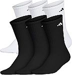 6-Pair adidas Women's Athletic Cushioned Crew Socks with arch compression $10