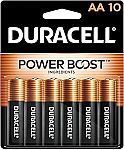 10-Ct Duracell Coppertop AA Batteries with Power Boost Ingredients $5.34