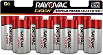 8 Count Rayovac D Batteries $6