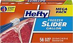 56-Count Hefty Slider Gallon-Size Freezer Storage Bags $6