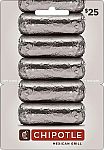 Chipotle - $25 Gift Card $21.25 and more