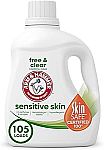 105-Oz Arm & Hammer Sensitive Skin Free & Clear Liquid Laundry Detergent $6