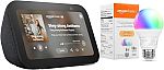 Amazon Echo Show 5 with Amazon Basics Smart Color Bulb $45 and more