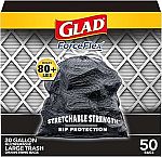 50 Count Glad Large Drawstring 30 Gallon Trash Bags $12.39