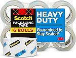 6 Rolls Scotch Heavy Duty Packaging Tape $12.54