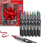 12-Count Sharpie Creative Paint-Like Brush Tip Acrylic Markers $11.39