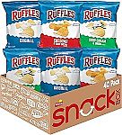 Ruffles Potato Chips Variety Pack, 40 Count $11.77