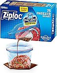75-Count Ziploc Quart Food Storage Freezer Bags $6.38