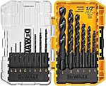 14-Piece DEWALT Black and Gold Drill Bit Set $9.98