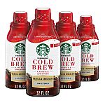 4-pack 32 fl oz Starbucks Cold Brew Coffee Concentrate, Vanilla & Chocolate $11.97