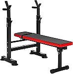 BalanceFrom Adjustable Weight Bench with Squat Rack $47.99