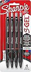 4 Count Sharpie S-Gel, Gel Pens (Assorted Colors) $4.14