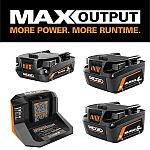 RIDGID 18V Battery Starter Kit with 2.0 Ah, 4.0 Ah and 6.0 Ah Battery $119