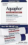 2 Count Aquaphor Healing Ointment Advanced Therapy Skin Protectant, Body Moisturizer 0.35 oz $4.55