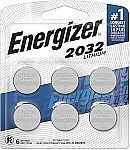 6-Count Energizer CR-2032 Batteries 3V Lithium Coin Batteries $5.44