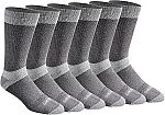 6-Pairs Dickies Men's Dri-tech Moisture Control Max Full Cushion Crew Socks $6.81