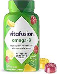 120-Ct Vitafusion Omega-3 Gummy Vitamins (Berry Lemonade) $3.37