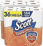 36 Mega Rolls of Scott ComfortPlus Toilet Paper $23