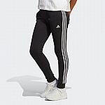 adidas Women's Essentials French Terry Cuffed 3-Stripes Pants $14