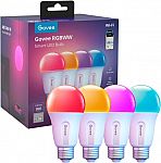 Govee 800LM RGBWW Smart LED Bulb 4pk $17.99